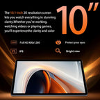 HUIHUANG Tablet 10 Inch Android 14 Tablet, 16GB RAM 128GB ROM, 1TB Expansion, Octa-core, Large Capacity Battery, 5MP + 8MP Dual Camera, 5G/2.4G WiFi, Bluetooth 5.0, GPS, Drop-Proof Case