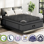 Firm King Size Mattress (High-End Upgraded) Hotel-Level Luxury 14 Inch Hybrid King Mattress in A Box, Cooling-Gel Memory Foam & Pocket Springs, Back Pain, Extra Edge Support, 365-Night Trial