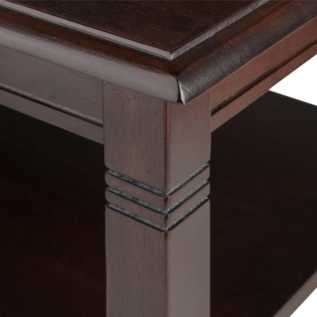 Winsome Nolan Coffee Table, Small Table with Shelf Storage, Practical and Elegant Living Room Decor, Stylish Furniture Essentials for New Homes, Apartments