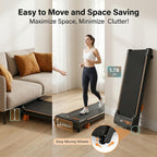 Walking Pad Treadmill with 8% Incline, 2.5HP Quiet Motor, 300 lbs Capacity, Under Desk Treadmill with Remote & LED Display, 0.5–4 MPH, Portable Treadmill for Home, Apartment & Office
