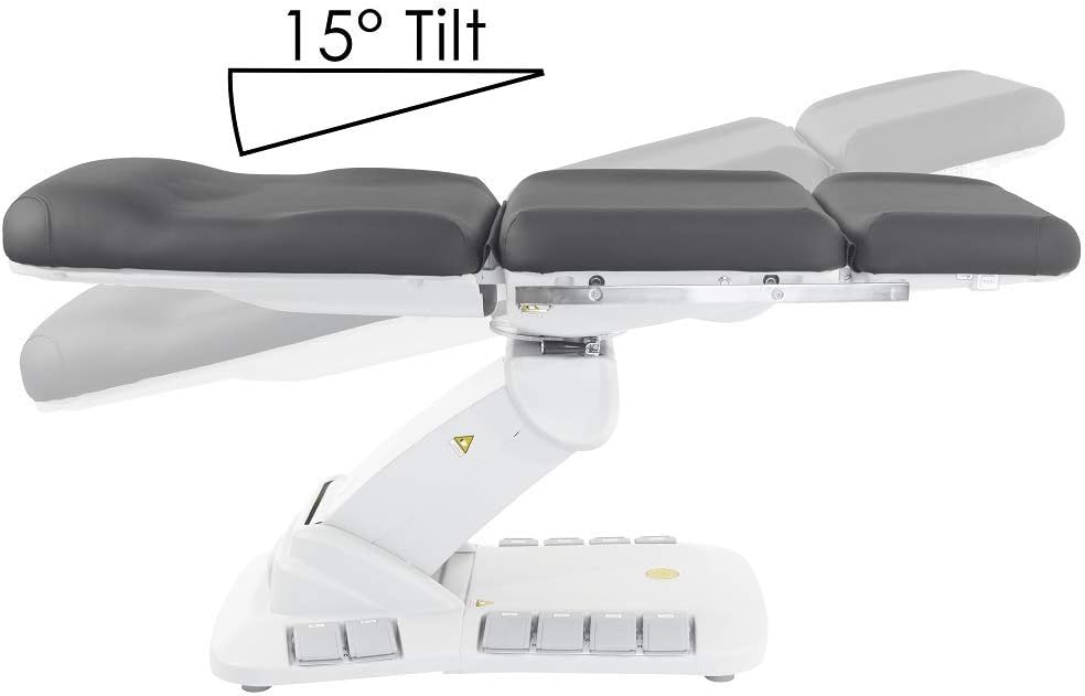 SKINACT Kana Electric Treatment Table with Stirrups Included (Black)