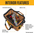 Carhartt Onsite Tool Bag, Durable Water-Resistant, Tool Storage Bag, Heavyweight w/Molded Base, 16-Inch, Carhartt Brown