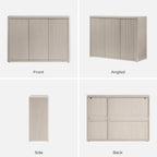 SICOTAS Buffet Cabinet with Storage Accent Sideboard with 3 Doors Modern 46.6" Wide Credenza Fluted Buffet Table Media Console Cabinet Entryway Cabinets for Living Room Kitchen Dining Room Hallway