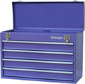 Workington Portable Metal Tool Chest with 4 Drawers, 20" 4-Drawer Tool Chest Cabinet with Ball Bearing Drawer Slides, Steel Tool Storage Box Organizer 4004 Purple