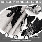 1OO% Waterproof Sectional Couch Covers for Dogs L Shaped Corner Sofa Cover Washable Chenille Sofa Slipcovers Blanket Modern Jacquard Pet Furniture Protector (91"x252", Black Flower)