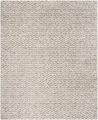 SAFAVIEH Hudson Shag Collection Area Rug - 9' x 12', Ivory & Grey, Chevron Design, Non-Shedding & Easy Care, 2-inch Thick Ideal for High Traffic Areas in Living Room, Bedroom (SGH330A)