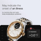 WITHINGS Scanwatch Nova Brilliant - Health Hybrid Smart Watch for Men & Women - SPO2, Temperature Monitoring, Sleep, Respiratory Health, Cycle Monitoring, 30-Day Battery Life, Apple iOS/Android