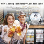 BODEGACOOLER Back Bar Cooler With 2 Glass Doors,7.4 Cu.Ft Commercial Counter Height Beverage Refrigerator,Display Bar Fridge with LED Lighting,21 inch Beverage Cooler for Store,Lobby,Restaurant,Clubs