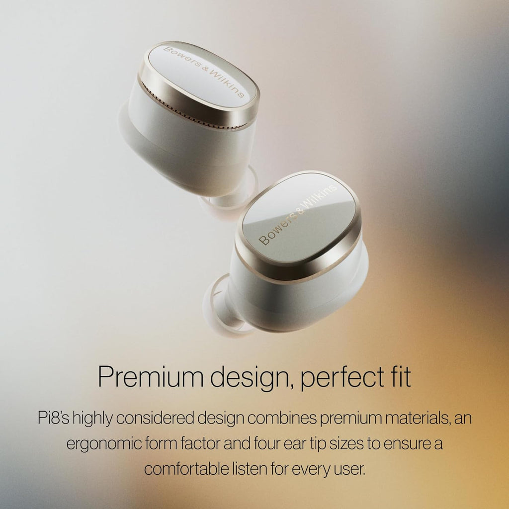 Bowers & Wilkins Pi8 Wireless Bluetooth Earbuds (Midnight Blue)  in-Ear Bluetooth Earphones with Qualcomm & aptX Lossless  Active Noise Cancelling Earbuds  3 Built-in Mics  15-Min Quick Charging