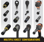 Klein Tools 65239 KNECT Flip-20 Deep Impact Socket Set, 20 SAE and Metric Sizes with MODbox Case, Heavy Duty Flip Sockets with 1/4 and 3/8-Inch Adapters