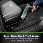 Shark PowerBoost Cordless 2-in-1 Car/Home Handheld PowerVac, Powerful Suction, 40 Minute Runtime, Portable, 3 Cleaning Modes, LED Screen, Furfins Tool, Duster Crevice Tool, Charcoal, BH102