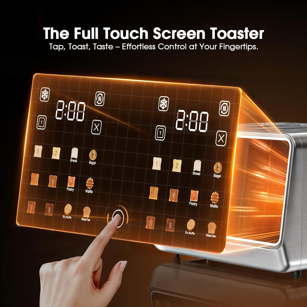 Toaster 4 Slice, Digital Smart Dual Control Touchscreen, Stainless Steel, TAC1001-UL