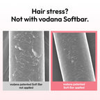 VODANA Professional Softbar Flat Iron - Ceramic Straightener with Patented Silicone Bar, Smooth & Quick Styling, Healthy Hair Solution, Dual Voltage for Worldwide Use (1.5 inch, Milk Tea Rose)
