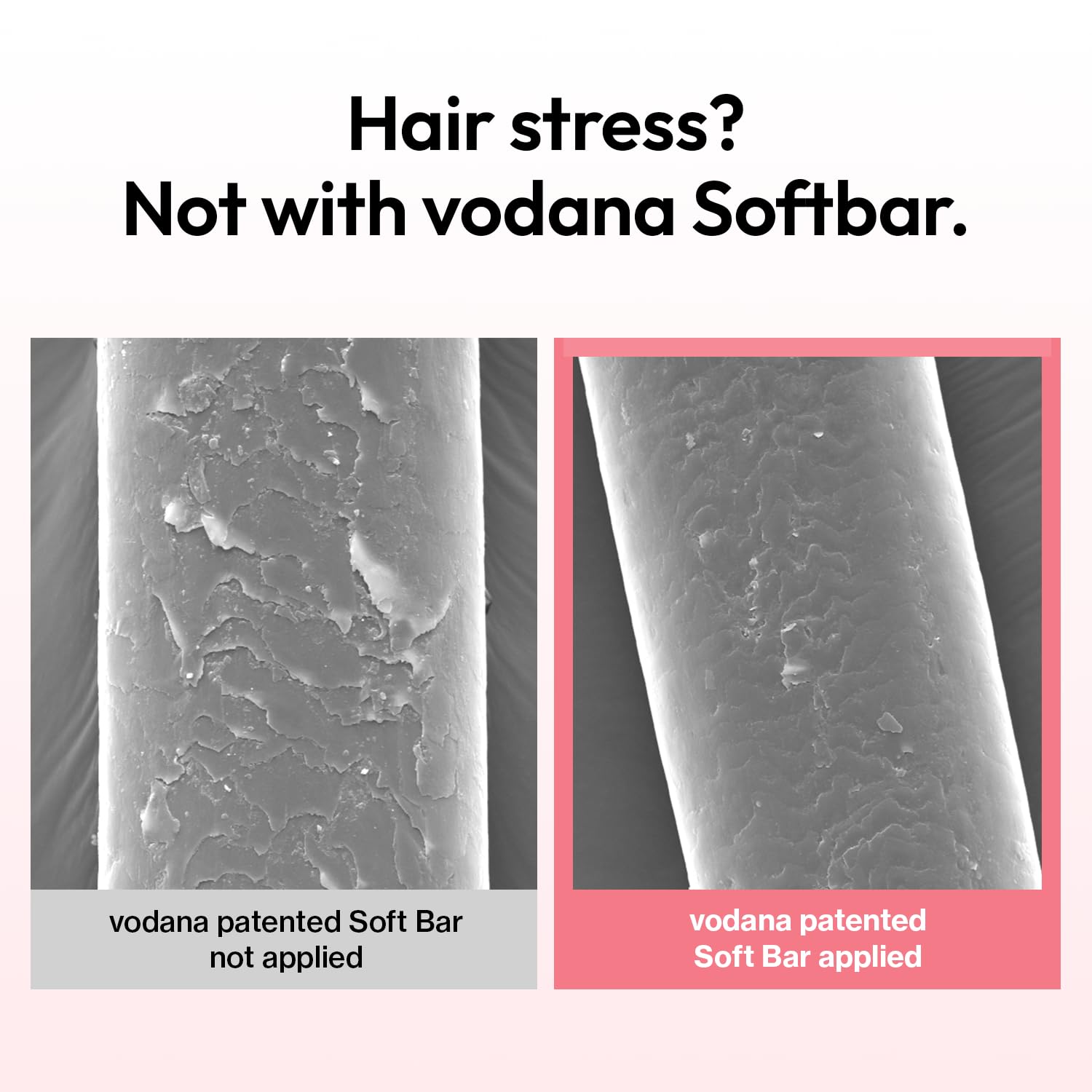 VODANA Professional Softbar Flat Iron - Ceramic Straightener with Patented Silicone Bar, Smooth & Quick Styling, Healthy Hair Solution, Dual Voltage for Worldwide Use (1.5 inch, Milk Tea Rose)