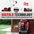 58V 21" Electric Lawn Mower Cordless Self-Propelled Lawn Mower  Brushless Motor  3-in-1 (Mowing/Collecting/Mulching)  7 Cut Heights  Foldable  LED Light  7.5Ah Battery & Charger(60Min runtime)