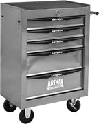 5 Drawer Rolling Tool Cart on Wheels, Multifunctional Mobile Metal Tool Chest, Drawers Rolling Trolley Organizer Tool Box for Repair Shop,Warehouse,Garage,Workshop (5 Drawers-30.5"H-Silver)