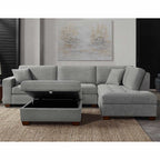 Thomasville Miles Fabric Sectional with Storage Ottoman