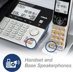 VTech VG208-2 DECT 6.0 Corded/Cordless Phone System with 2 Handsets, Digital Answering Machine, Call Blocking, Caller ID, Large Backlit Display