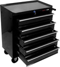 RYH 5Drawers Rolling Tool Chest & Tool Box on Wheels | Heavy Duty Metal Cart with Ball Bearing Drawers | Fits US General Tool Box for Garage Storage (Black, 5 Drawers（29.9" H × 24.2" W × 12.9" D)