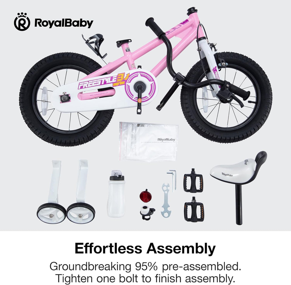 RoyalBaby Kids Bike with Dual Handbrake for Beginners,12 14 16 18 20 Inch Bicycle for Boys & Girls Ages 3-10 Years