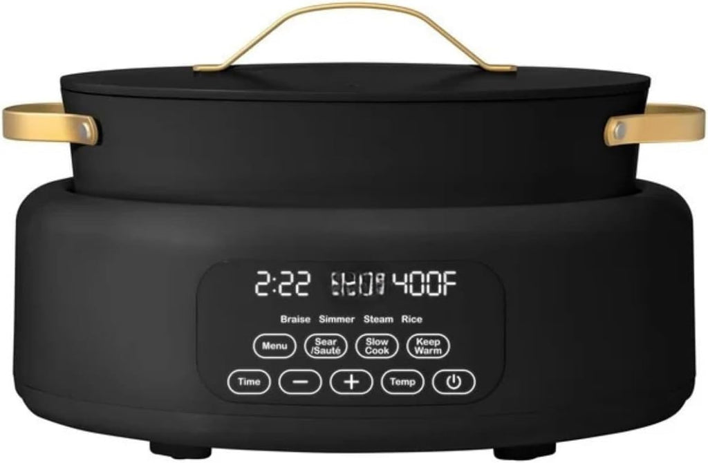 Multi-Cooker 6-Quart 10-in-1 Electric Multi Cooker, Digital Controls, Slow Cook, Steam, Sauté & Rice, Oven-Safe Nonstick Pot