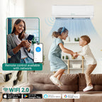 YITAHOME 18000 BTU Mini Split Air Conditioner Heat Pump System, WiFi Enabled 21 SEER2 208-230V Inverter Ductless AC Compatible with Alexa, Cool Up to 1250 Sq. Ft, Complete Installation Kit, 1.5 Ton