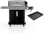 Ninja FlexFlame, Grill and Smoker, Electric and Propane Grill, Roaster, BBQ Grill, 5-in-1 Cooking System, 3 Burner, Digital Control, Outdoor Cooking, Griddle, Pizza Maker, Stainless Steel, PG301