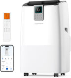 14000 BTU Portable Air Conditioners up to 750 Sq.ft, Quiet AC for Bedroom with 41dB, Silent Mode, 24H Timer, 4-in-1 Smart Portable AC Unit with Drainage-free Cooling, APP/Voice/Remote Control