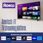 Westinghouse Roku TV - 43 Inch Smart TV  4K UHD Television with Wi-Fi Connectivity and Mobile App  Flat Screen  Bluetooth  Compatible with Apple AirPlay  Alexa and Google Assistant