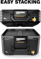 ToughBuilt StackTech Large Tool Box with Auto-Locking Interface, Self-Aligning Top, One-Hand Latch, Accessory Rails, Lock Points & IP65 Protection