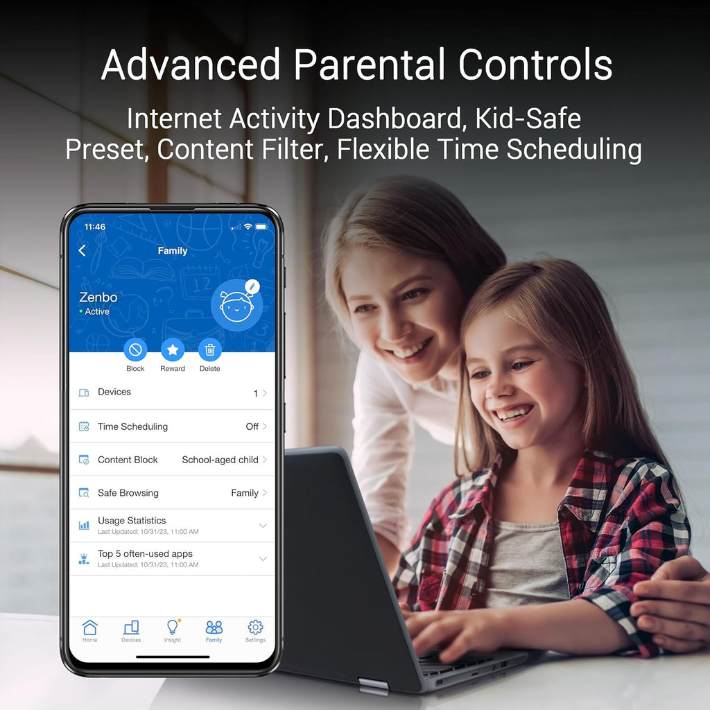 ASUS ZenWiFi BQ16 Pro Quad-Band WiFi 7 Mesh Router (2 Pack)  up to 8000 sqft  2X 10G Ports Each  Smart Home Master with Multi-SSID  VPN & Parental Controls  Subscription-Free Security  AiMesh