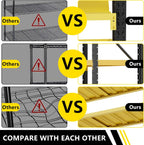 5000LBS Heavy Duty Storage Shelves, 78.74” W Adjustable Metal Garage Shelving Units, Industrial Shelving for Warehouse & Commercial Storage (Blue and Orange(Yellow and Black, W78.74*D23.62*H78.74)