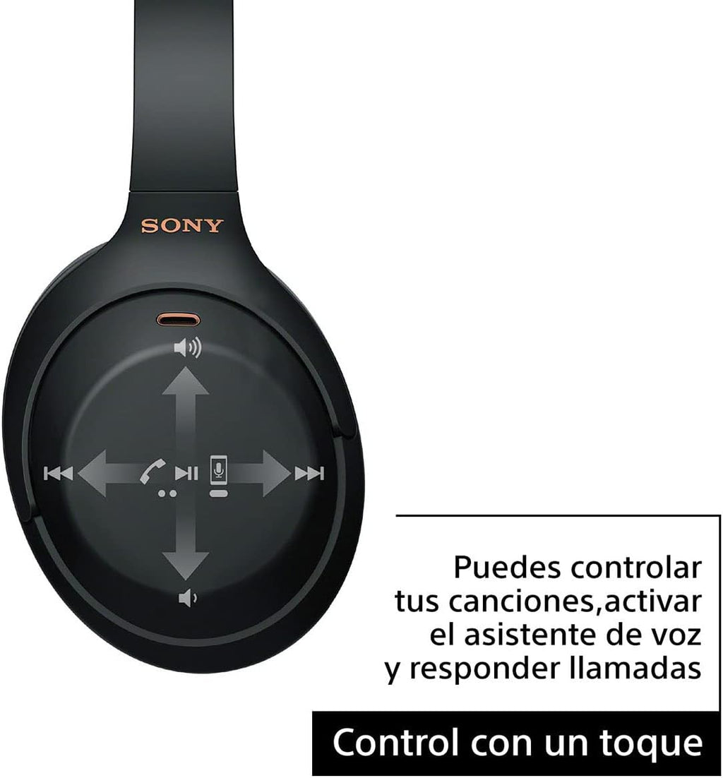 Sony WH-1000XM4 Wireless Premium Noise Canceling Overhead Headphones - 30hr Battery Life  Over Ear Style with Mic for Phone-Call and Alexa Voice Control - Black International Version