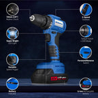 ACDelco Brushless Combo Kit, 251 Ft-lbs (350Nm) Impact Wrench & 400 In-lbs Drill, 1/2" & 3/8" Chuck, (2) 2.0Ah Batteries & Charger, 2600 RPM, 20V 2-Tool Power Kit, ARI20132-K1
