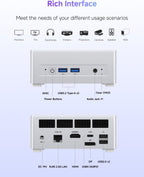 MINISFORUM UM870 Slim Mini PC AMD Ryzen 7 8745H(8C/16T)  Mini Desktop Computer 32GB DDR5 RAM 1TB SSD  USB4/HDMI/DP 8K@60Hz Output  2.5G LAN Port  4xUSB Ports  WiFi 6E  BT5.3  AMD Radeon 780M Graphics
