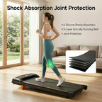 Walking Pad Treadmill with 8% Incline, 2.5HP Quiet Motor, 300 lbs Capacity, Under Desk Treadmill with Remote & LED Display, 0.5–4 MPH, Portable Treadmill for Home, Apartment & Office