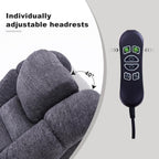 Triple Motor Power Lift Recliner Chair with Massage and Dual Heat for Elderly People, Zero Gravity Lay Flat Recliner Infinite Position, USB Ports（Grey）