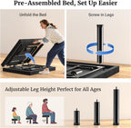 Tami Tami T600 Adjustable Bed Frame Queen Size with Remote & Massage - Electric Beds Bases, Zero Gravity, Dual Side USB, Side Pockets, Nightlight, Quiet Motor, Wireless Remote, 5 Min Easy Assembly