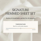 BOLL & BRANCH Signature Hemmed Sheet Set - Queen, White - Luxury 100% Organic Cotton - Includes 1 Flat, 1 Fitted, 2 Pillowcases - Buttery Soft