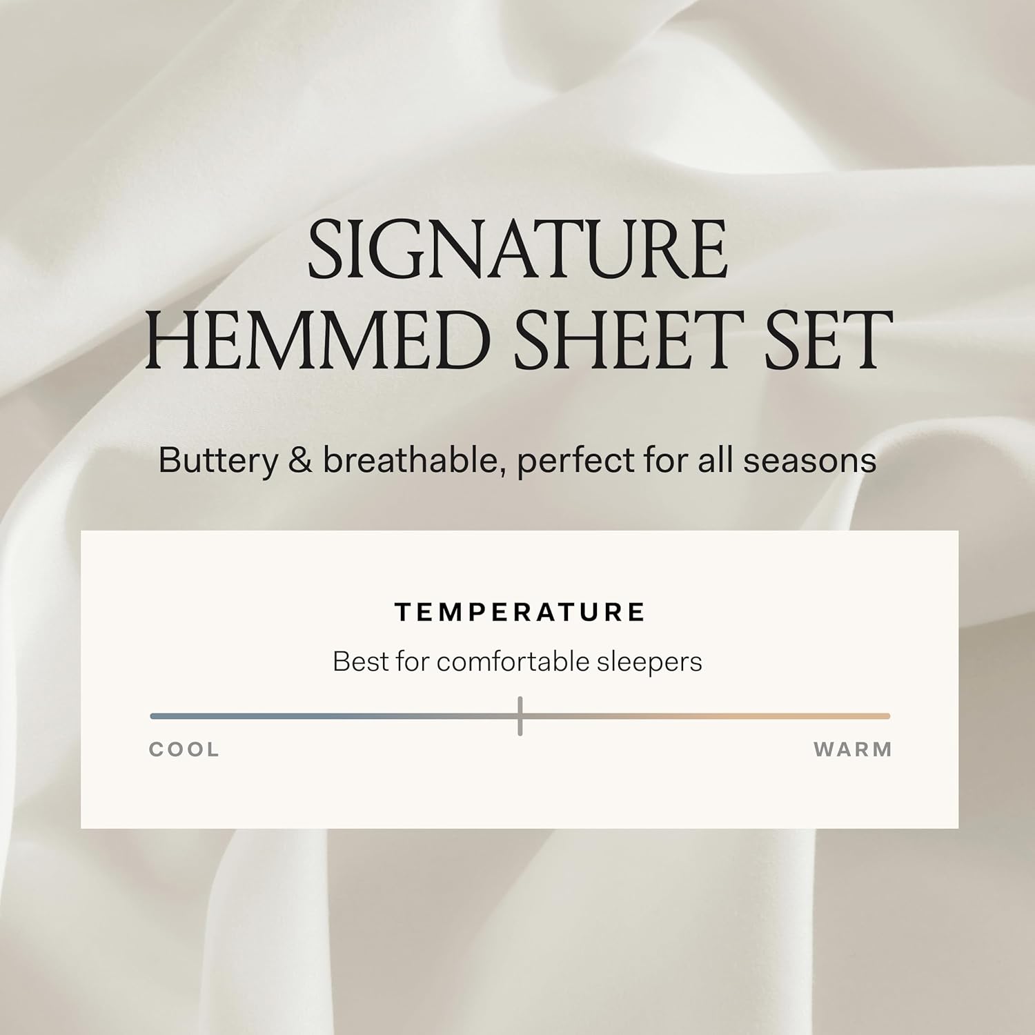 BOLL & BRANCH Signature Hemmed Sheet Set - Queen, White - Luxury 100% Organic Cotton - Includes 1 Flat, 1 Fitted, 2 Pillowcases - Buttery Soft