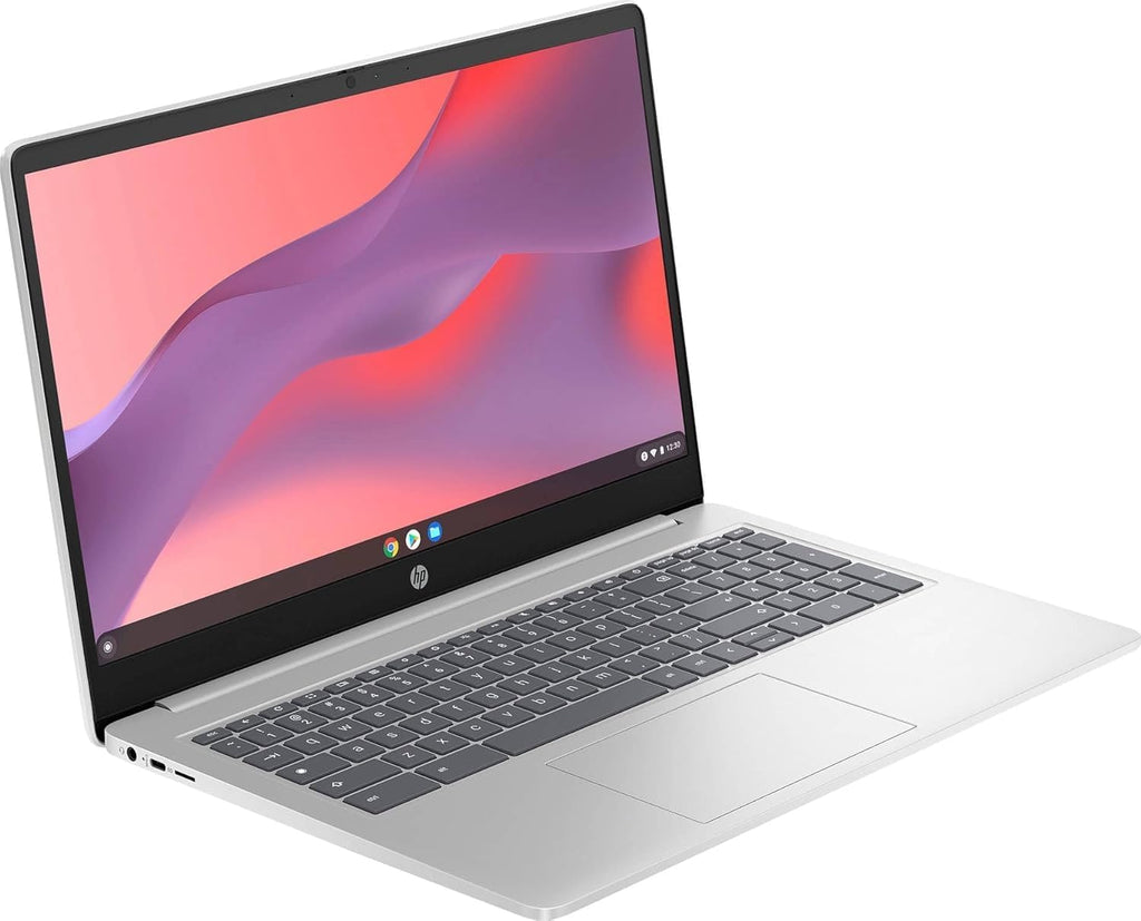 HP Chromebook 15 Laptop ( 15.6" Anti-Glare  Intel N200  8GB DDR5 RAM  192GB Storage (64GB eMMC + 128GB SD)  4-Core(> i3-1115G4)  Numeric KB) Home & Student  Webcam w/Shutter  Wi-Fi  Chrome OS  Silver