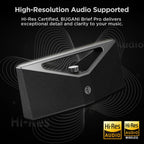 BUGANI Hi-Res Audio Bluetooth Speaker Loud 160W  Large Portable Bluetooth Speaker with Deep Bass Subwoofer  TWS Wireless Stereo  Waterproof Outdoor Party Speaker  12H Playtime Gray