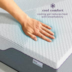 Sleep Innovations Marley 12 Inch Green Tea Gel Memory Foam Mattress, Full Size, Bed in a Box, Medium Firm Feel