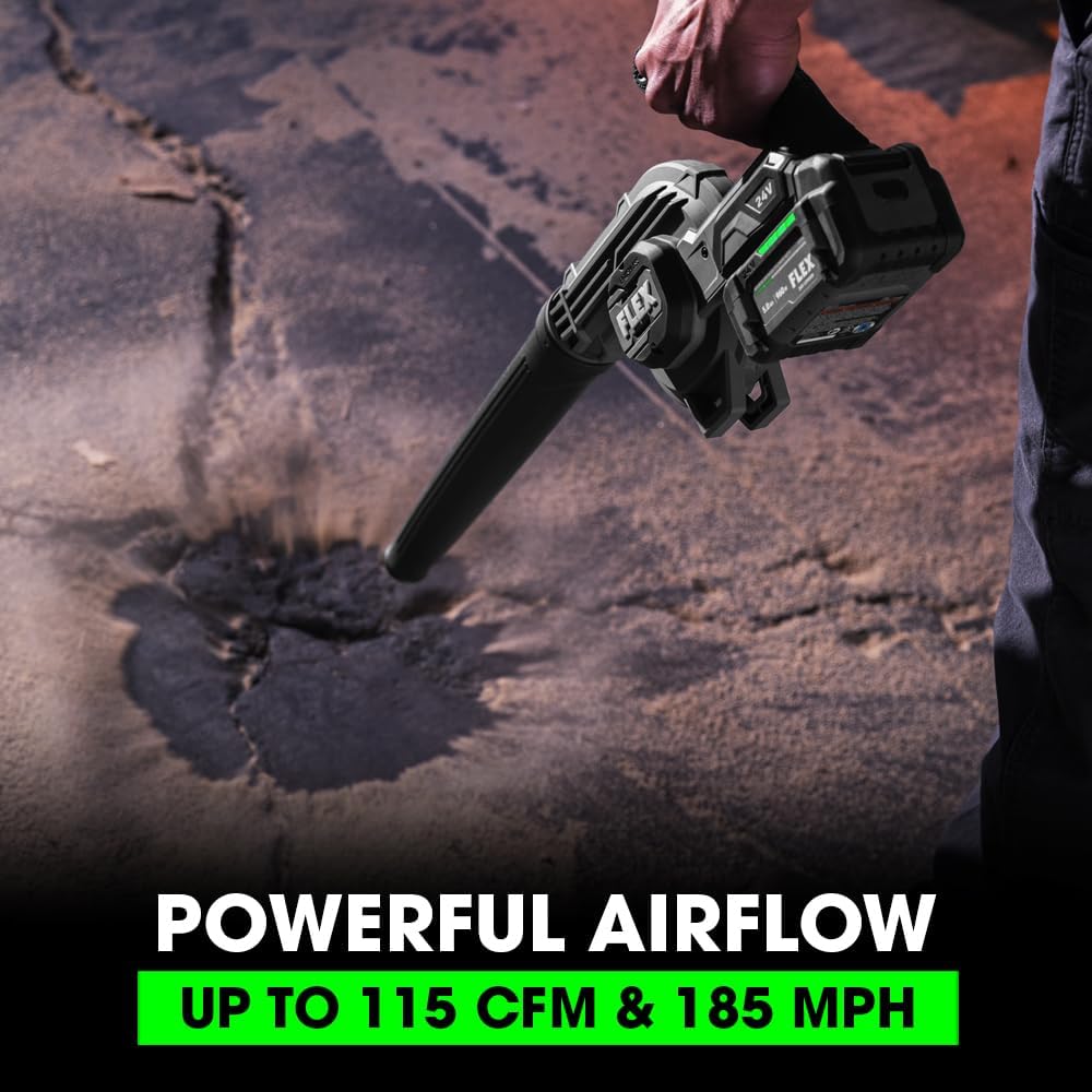 FLEX 24V Brushless Cordless 115 CFM 185 MPH Jobsite Blower Tool Only, Battery and Charger Not Included - FX5441-Z