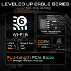 GIGABYTE B550 Eagle WIFI6 AMD AM4 ATX Motherboard, Supports Ryzen 5000/4000/3000 Processors, DDR4, 10+3 Power Phase, 2X M.2, PCIe 4.0, USB-C, WIFI6, GbE LAN, PCIe EZ-Latch, EZ-Latch, RGB Fusion