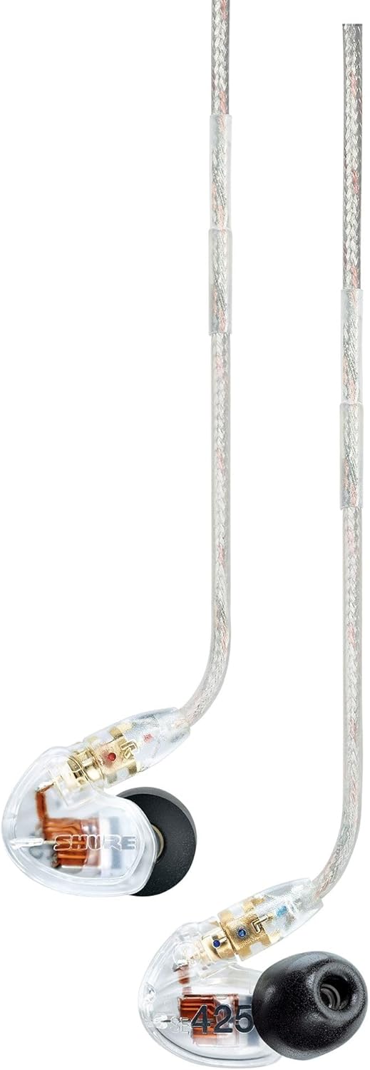 Shure SE425 PRO Wired Earbuds - Professional Sound Isolating Earphones with Detailed Sound  Dual-Driver Hybrid  Secure in-Ear Fit  Detachable Cable  Durable Quality  Clear