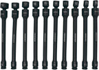 Astro Tools 78354 10-Piece 3/8" Drive 6 Point Pinless Universal Torque-Saver Impact Extension Socket Set - Metric