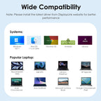 WAVLINK Universal USB C Laptop Docking Station Dual Monitors 5K/4K@60Hz with 65W Host Charging for Thunderbolt 4/3  USB-C Windows  Mac M1-M5/Macbook Neo  Chrome (2HDMI+2DP)  6USB 3.0  1Gbps Ethernet