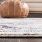SAFAVIEH Area Rug 9x12 - Madison Collection - Large - Cream & Blue, Boho Chic Distressed Medallion Design, Non-Shedding & Easy to Clean, Ideal for Living Room, Bedroom, Dining Space (MAD473B)