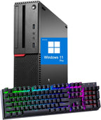 Lenovo Thinkcentre M700 SFF Desktop Computer PC, Intel Quad 6th Gen, 8GB RAM, 500GB HDD, RGB Keyboard, Win 11 Pro (renewed)